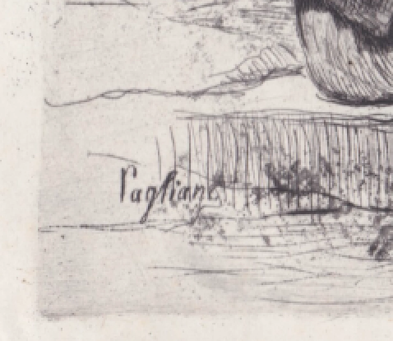 Eleuterio Pagliano, contadino abruzzese, acquaforte, '800 1