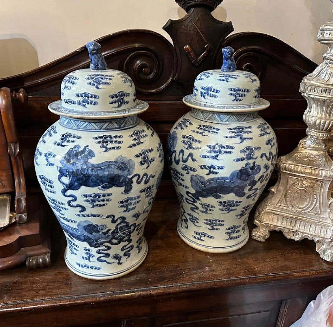 Coppia di vasi da zenzero in ceramica cinese, anni '60 2