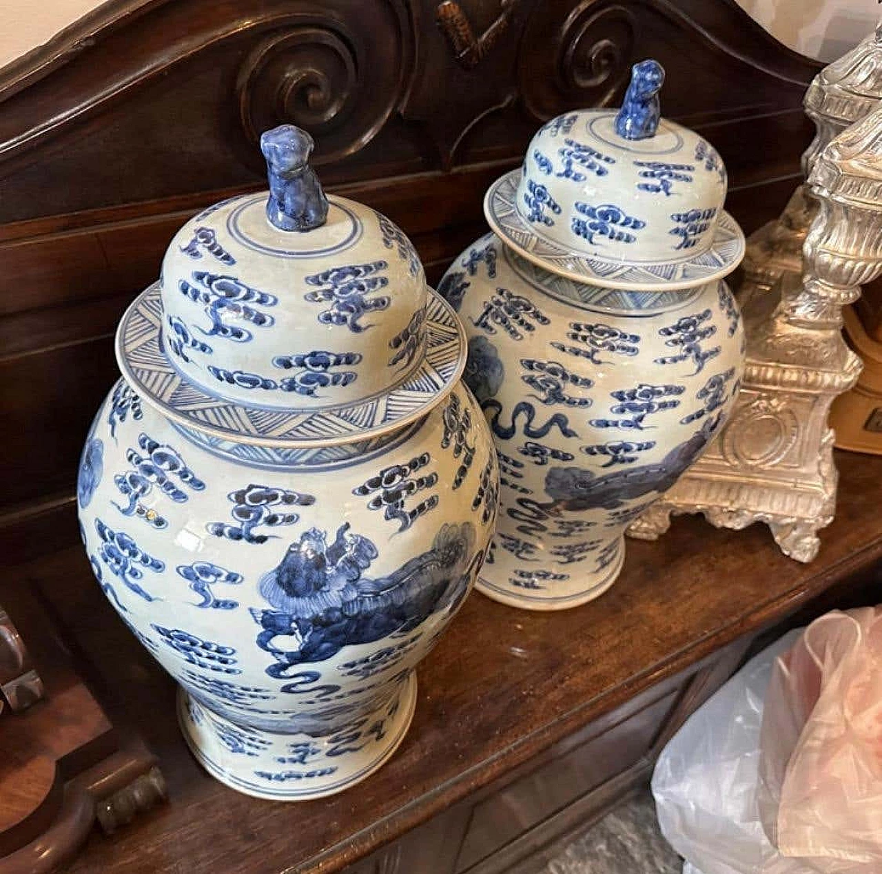 Coppia di vasi da zenzero in ceramica cinese, anni '60 7