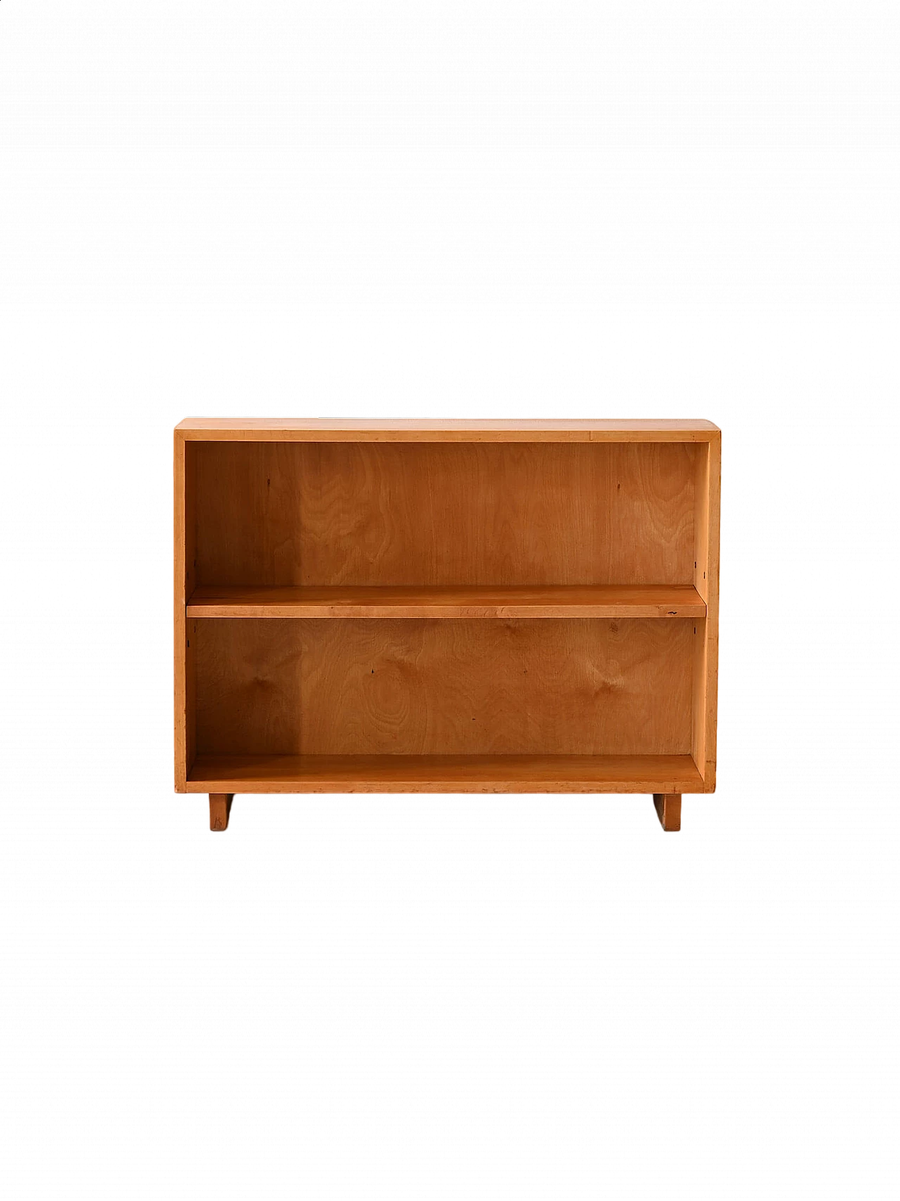 Birchwood bookcase with double support, 1960s 12