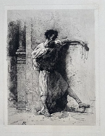 A. Pasini, Abbrutimento/Ricordo di Costantinopoli, acquaforte, 1870