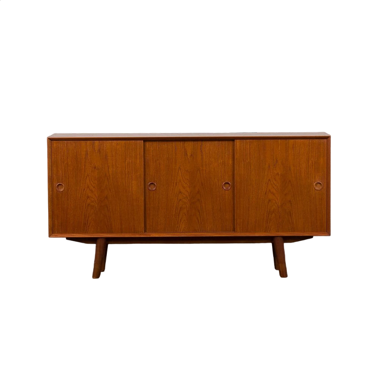 Danish teak sideboard with sliding doors, 1960s 20