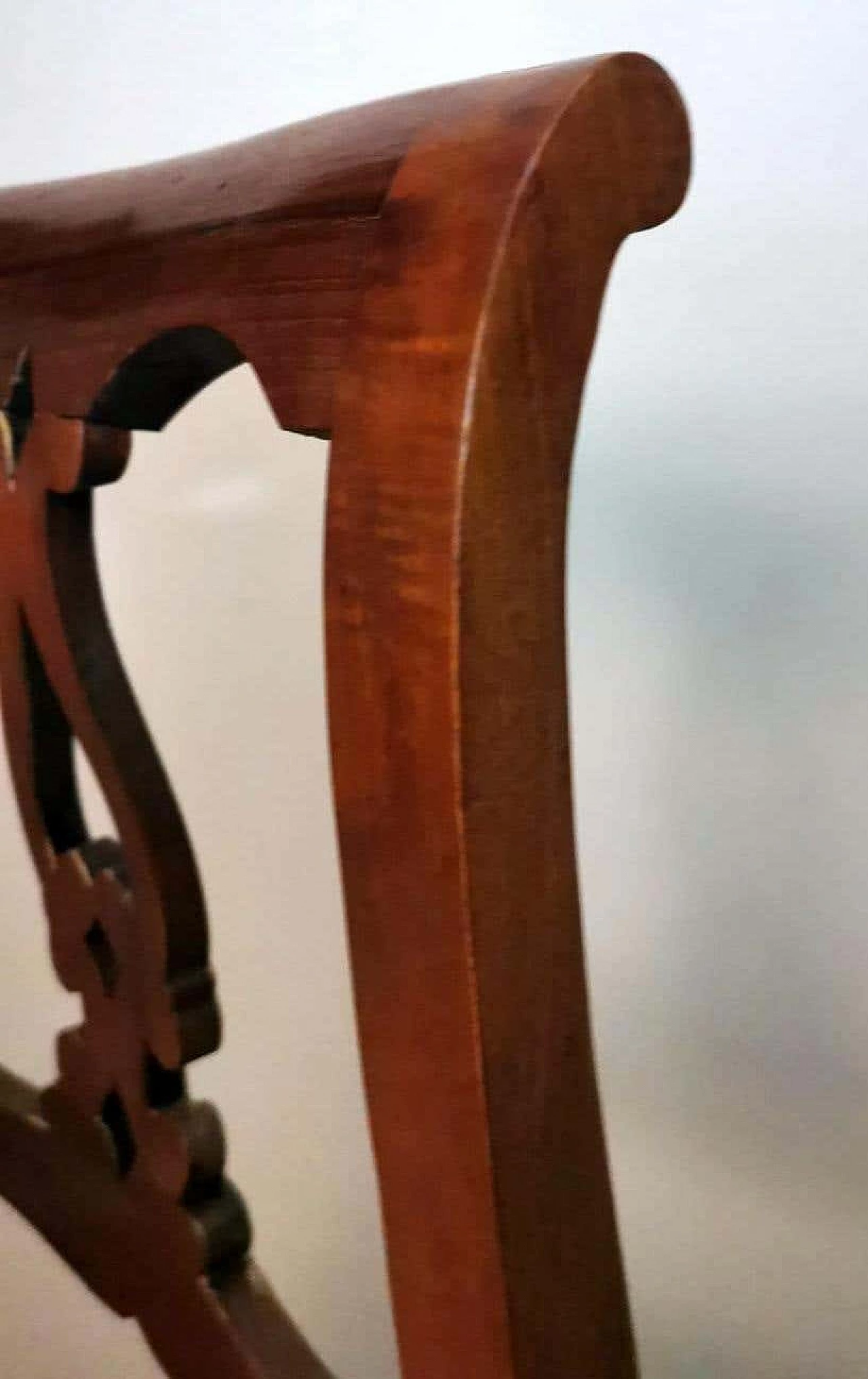 4 Sedie in legno e tessuto in stile Biedermeier, metà '800 16