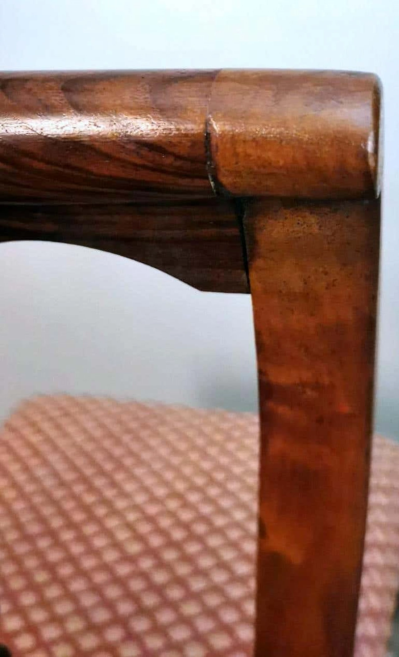 4 Sedie in legno e tessuto in stile Biedermeier, metà '800 17