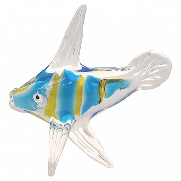 Fish-shaped statuette in blown Murano glass, 1950s