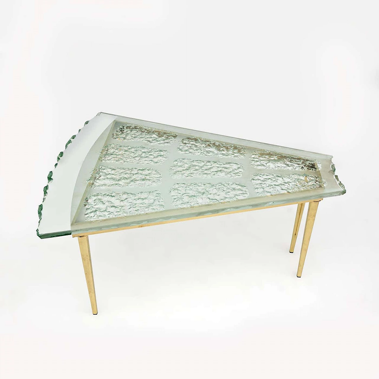 Tavolino in vetro cesellato di Max Ingrand per Fontana Arte, anni '50 2