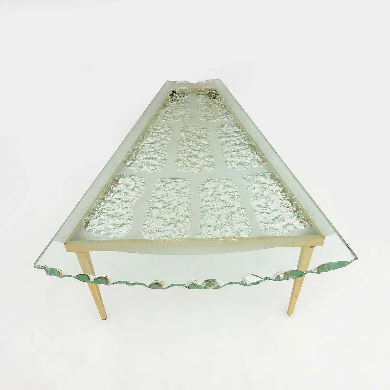 Tavolino in vetro cesellato di Max Ingrand per Fontana Arte, anni '50 3