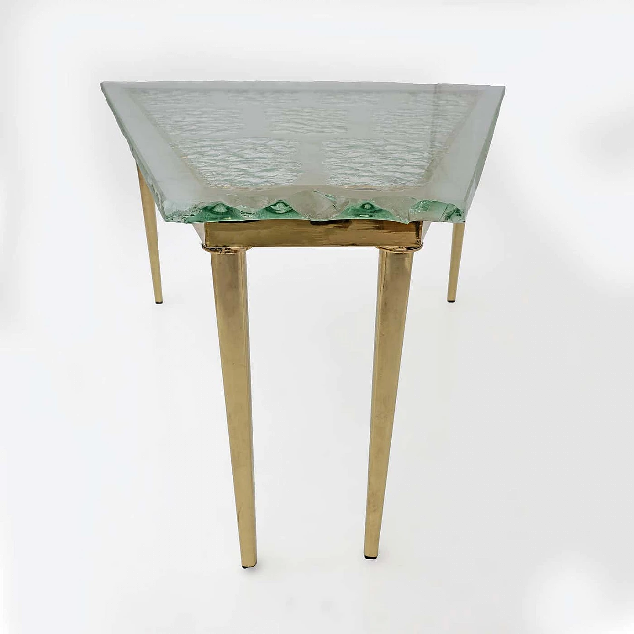 Tavolino in vetro cesellato di Max Ingrand per Fontana Arte, anni '50 4