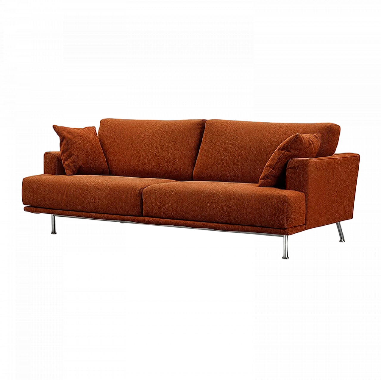 Divano NEST 253 in arancio mattone di Piero Lissoni per Cassina, 1999 11