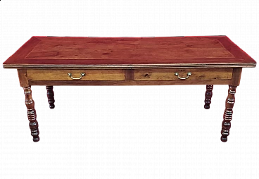 Walnut desk with drawers, first half of the 19th century