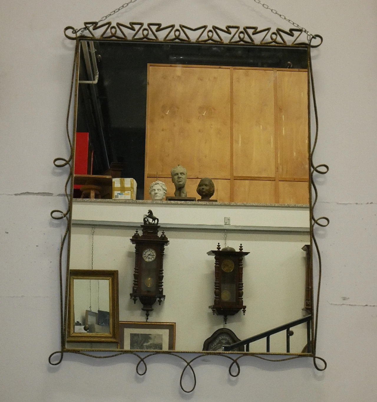Iron mirror by Pier Luigi Colli, 1950s 1