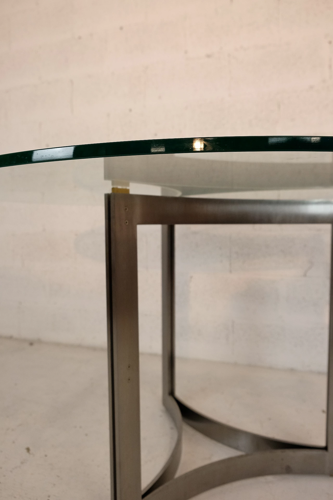 Tavolo in vetro e metallo nello stile di Carlo Scarpa, anni '70 9