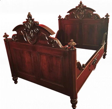 Rosewood bed, mid 19th century