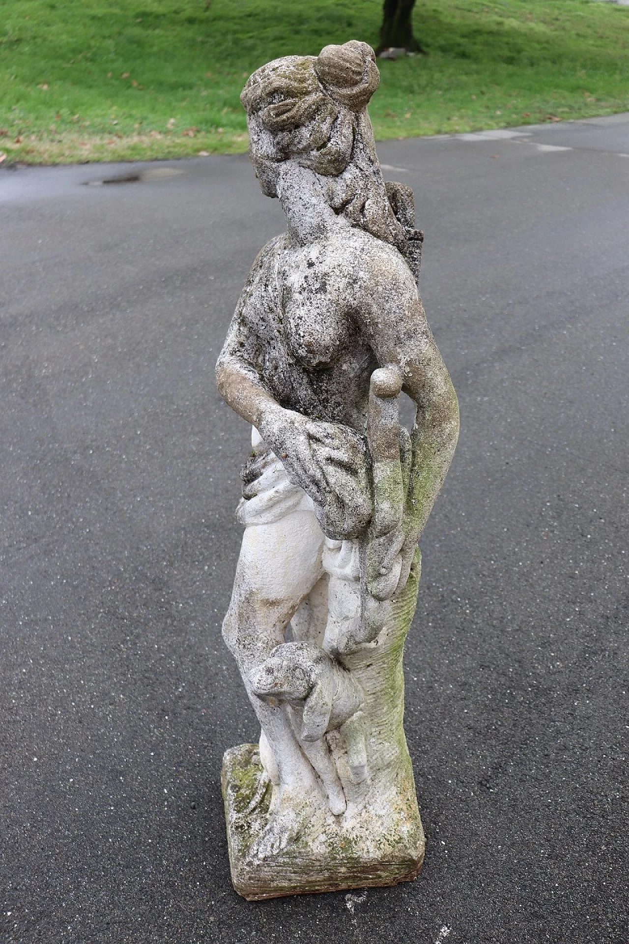 Statua da giardino Diana dea della caccia, inizio '900 6
