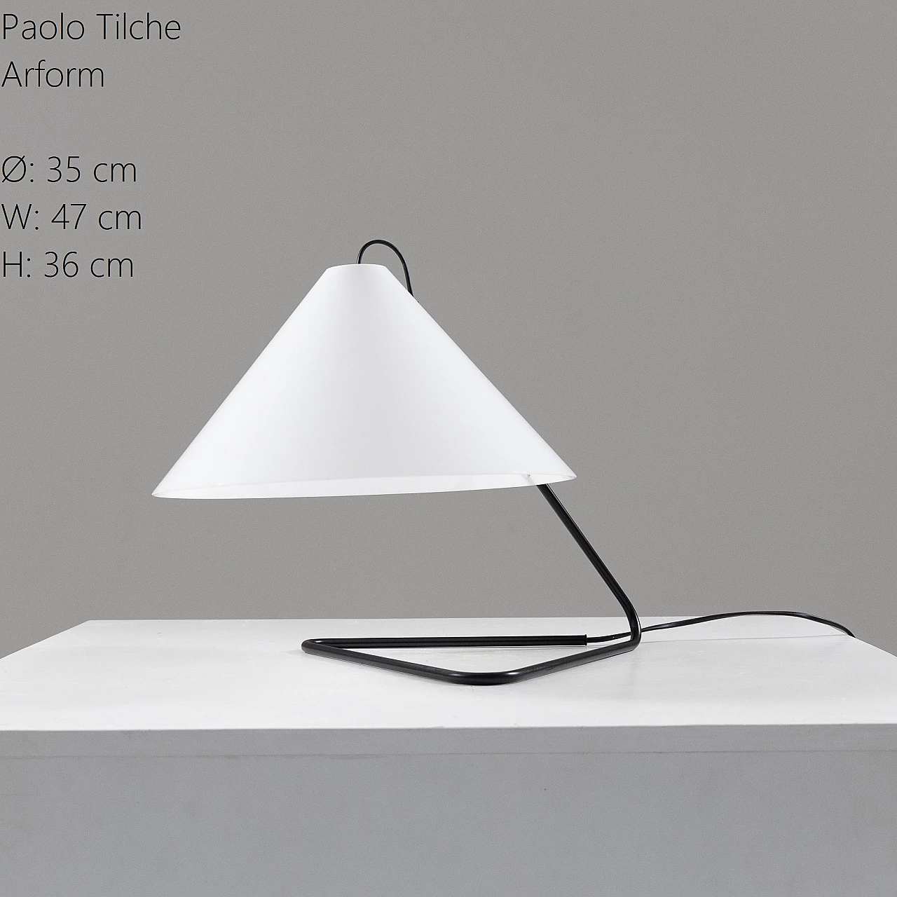 Lampada da tavolo di Paolo Tilche per Arform, anni '50 3