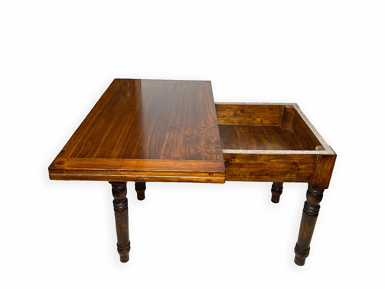 Extending table in national walnut, 1950s 10