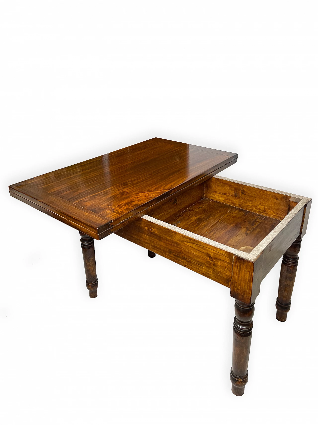 Extending table in national walnut, 1950s 12