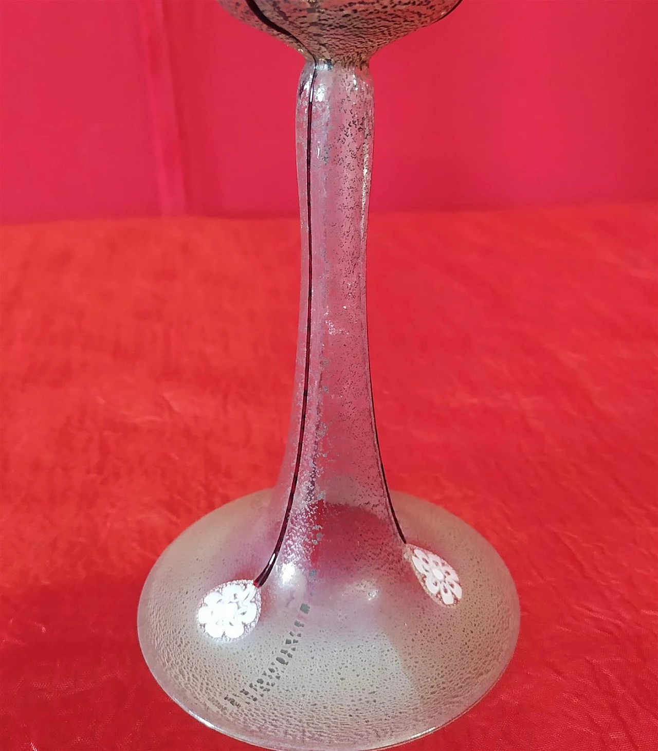 Blown Murano glass goblet, 1950s 3