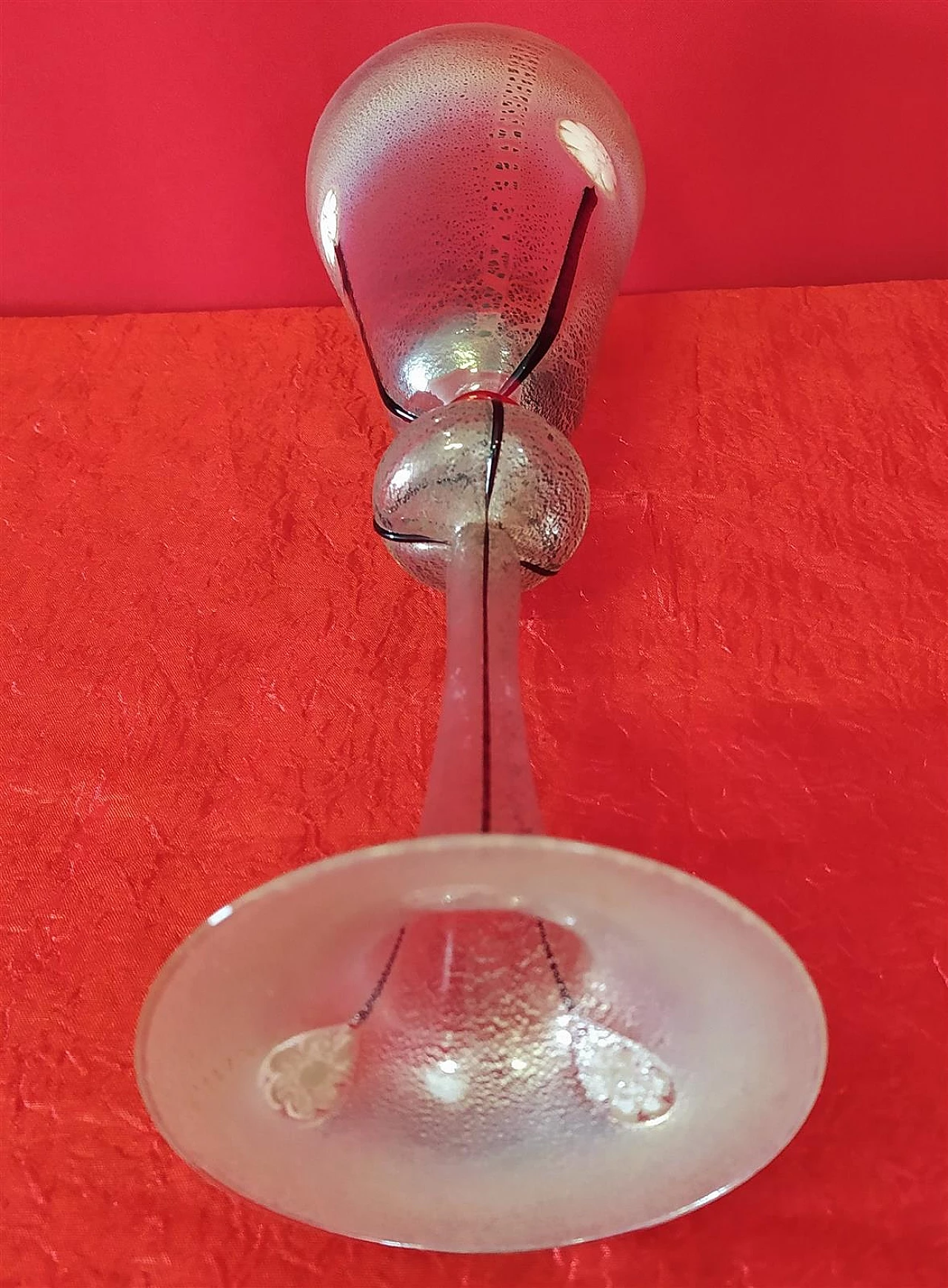 Blown Murano glass goblet, 1950s 5