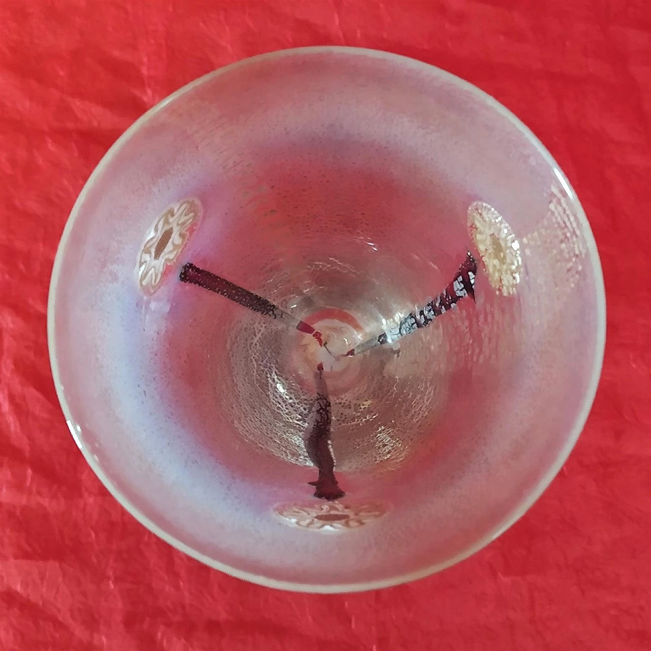 Blown Murano glass goblet, 1950s 7