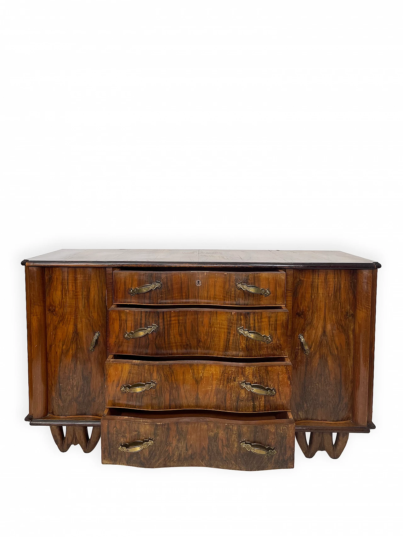 Art Deco wooden chest of drawers, 1940s 5