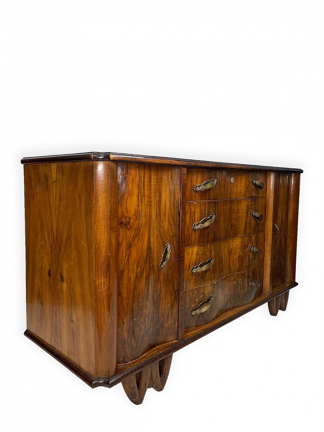 Art Deco wooden chest of drawers, 1940s 12