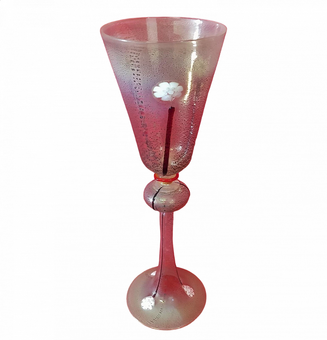 Blown Murano glass goblet, 1950s 9