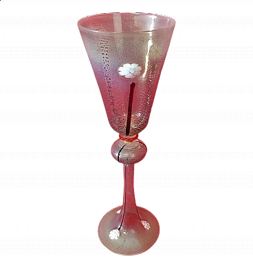 Blown Murano glass goblet, 1950s