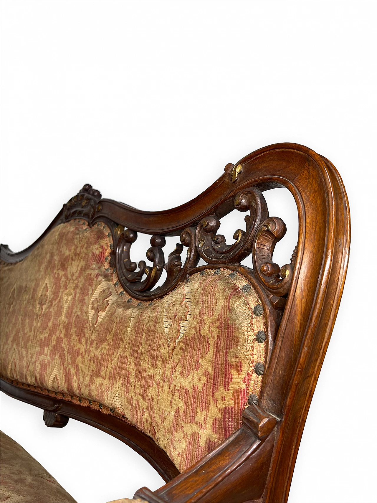 Rocaille-patterned wooden sofa, early 20th century 16