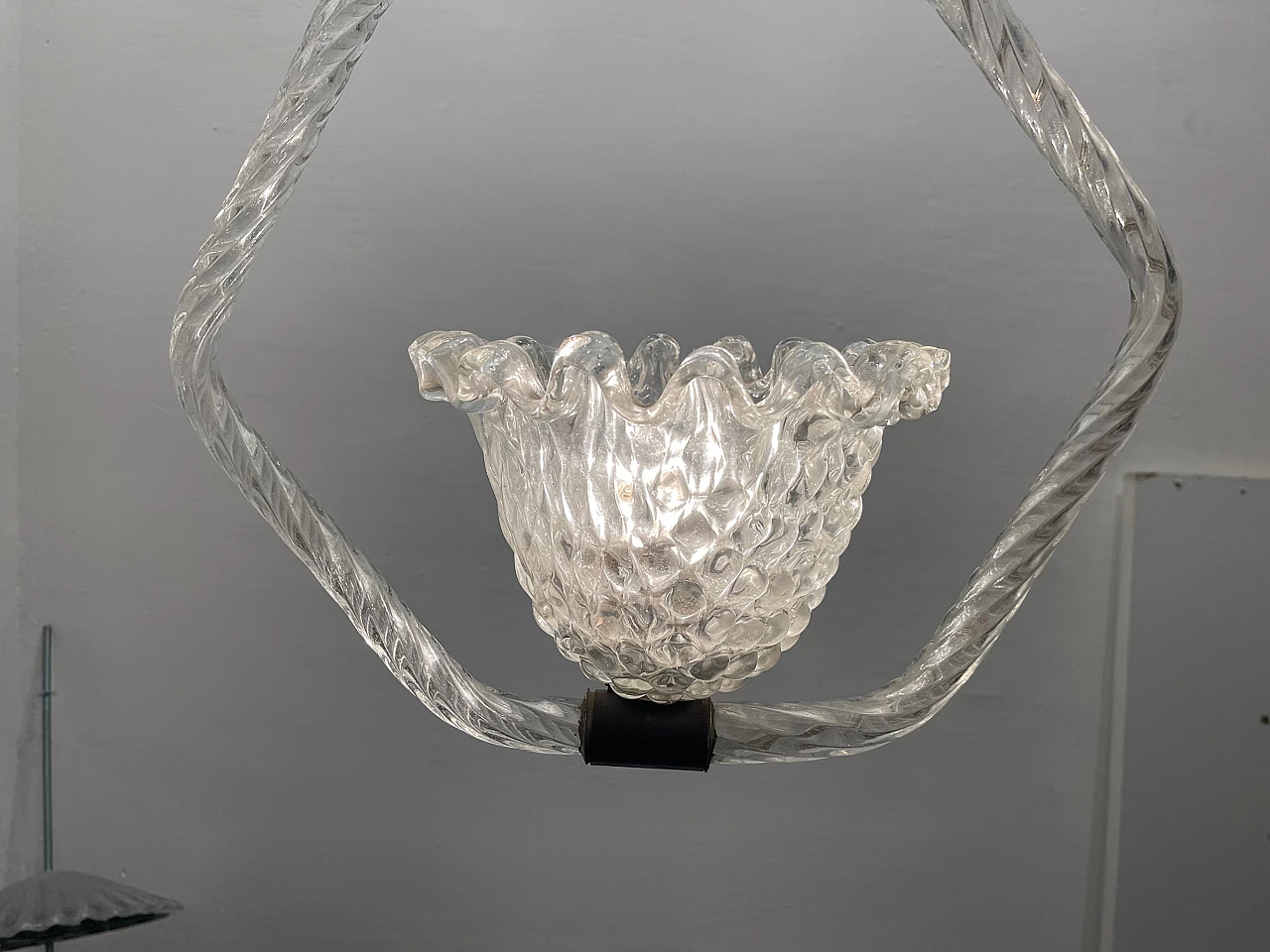 Lampada da soffitto in vetro di Murano di Barovier, anni '40 10