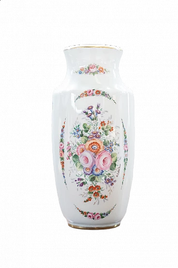 Hand-painted porcelain vase by Limonges, 1971