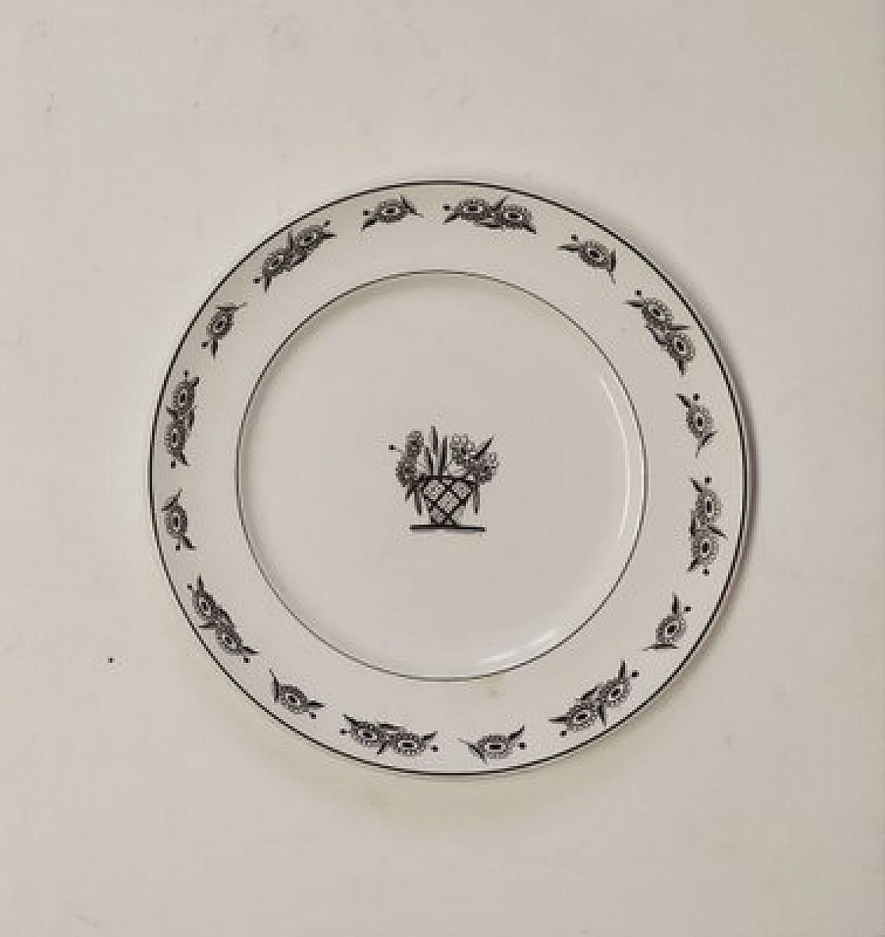 Ronchi plate by Gio Ponti for Richard Ginori, 1930s 1