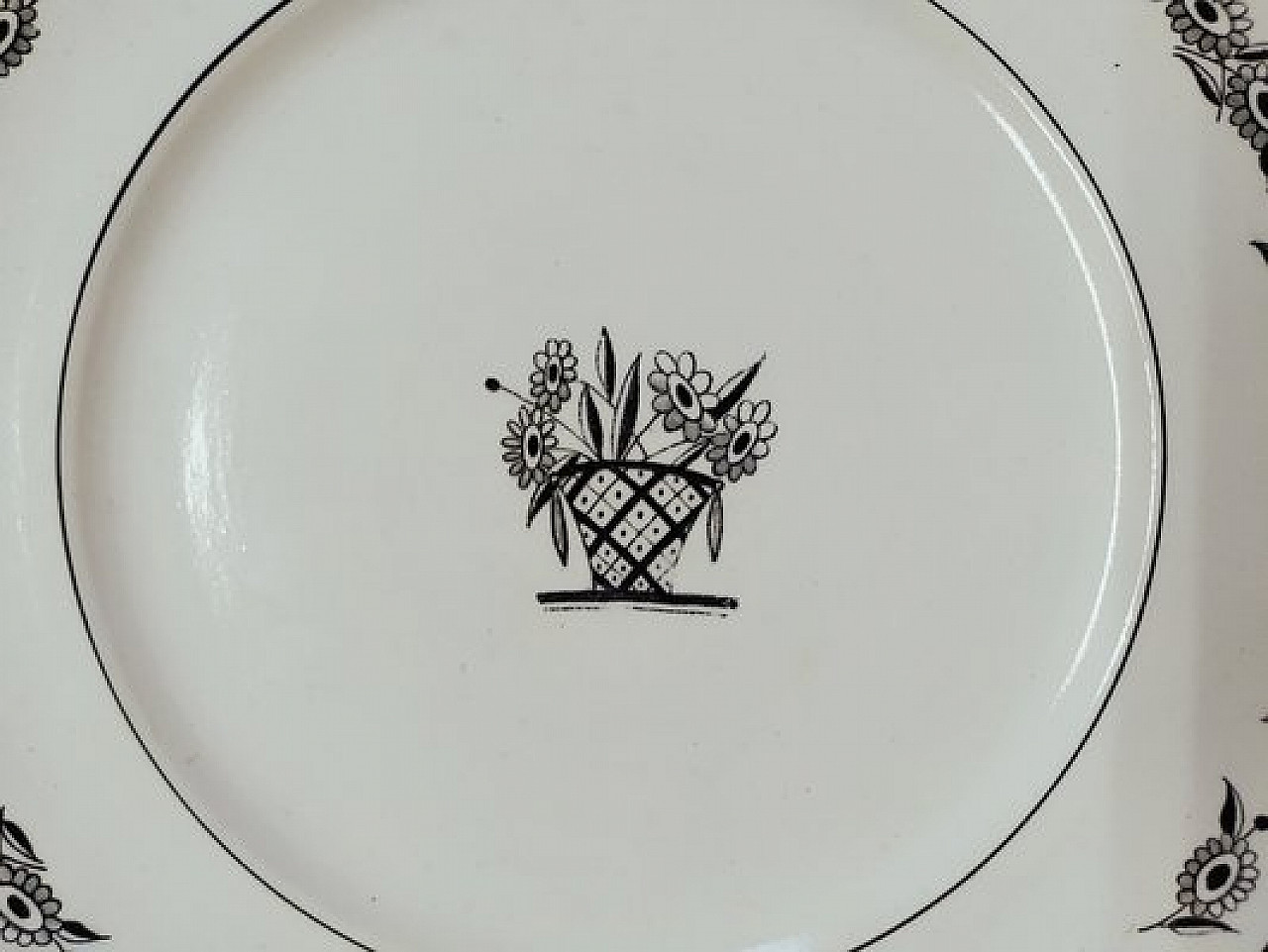 Ronchi plate by Gio Ponti for Richard Ginori, 1930s 2