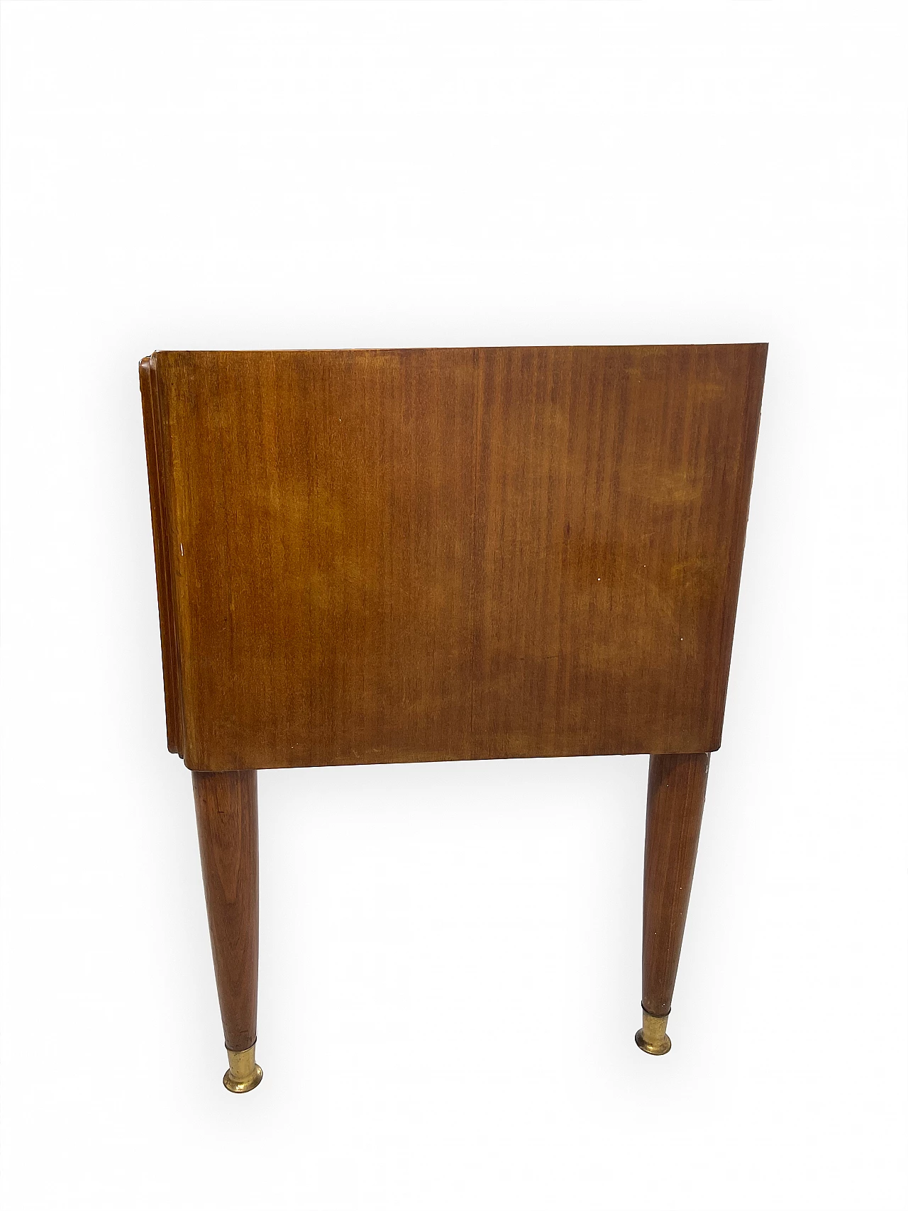 Mahogany and brass chest of drawers with glass top, 1950s 25