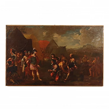 Historical subject, oil on canvas, 18th century