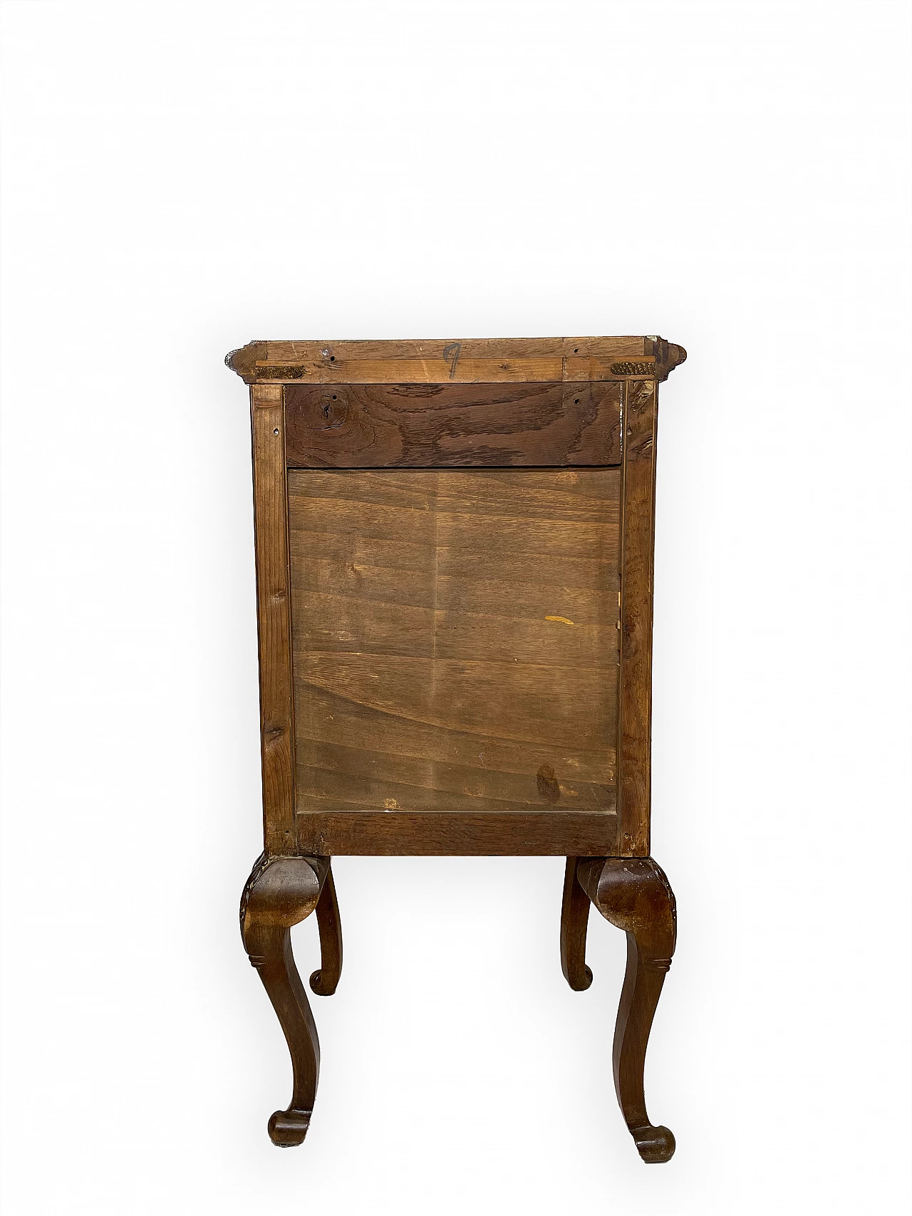 Coppia di Comodini in noce con piano in marmo nero venato, anni '30 28