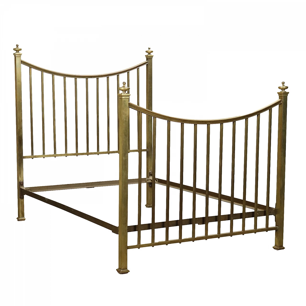 Brass double bed, early 20th century 1
