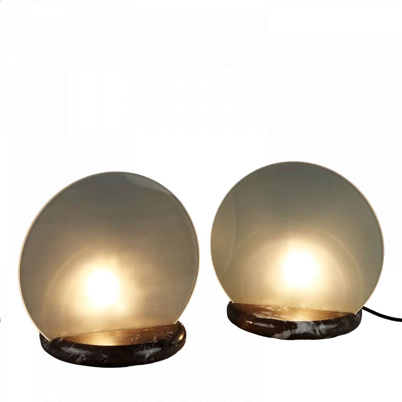 Pair of Gong table lamps by Bruno Gecchelin for Skipper, 1980s 10