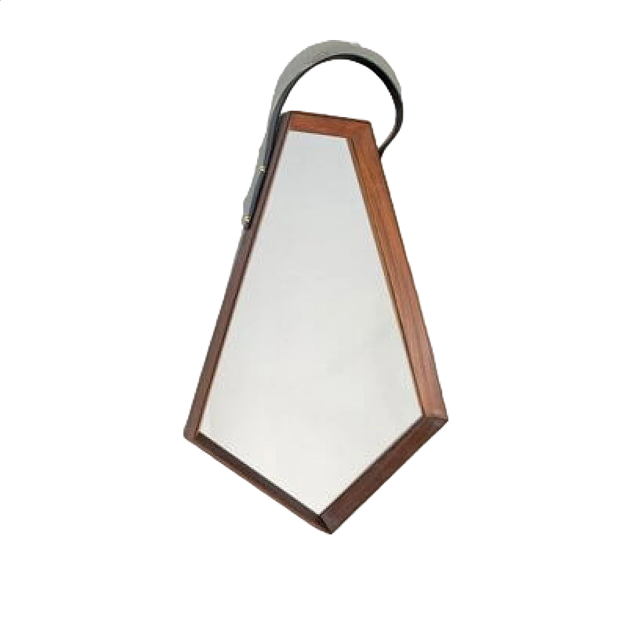 Pentagonal mirror with walnut frame, 1960s 6