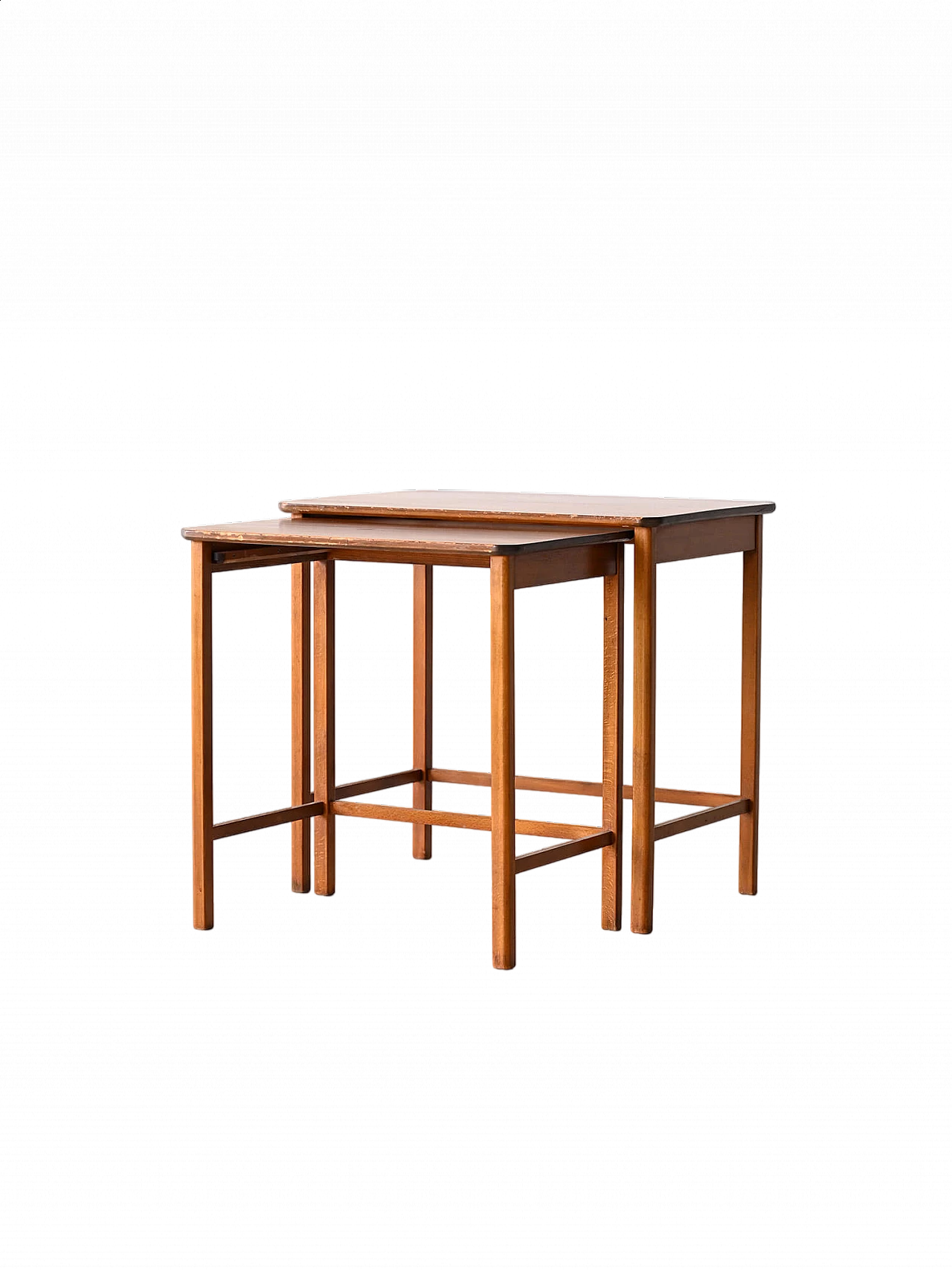 Pair of Scandinavian wooden nesting tables, 1960s 14