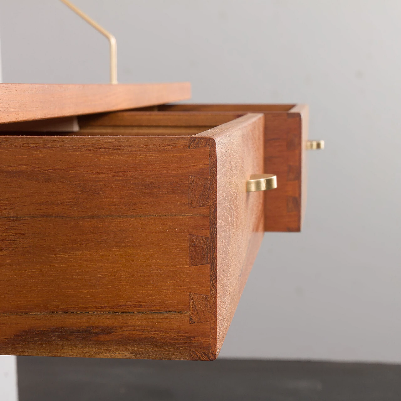 Hanging bookcase with console in the style of Poul Cadovius, 1960s 8