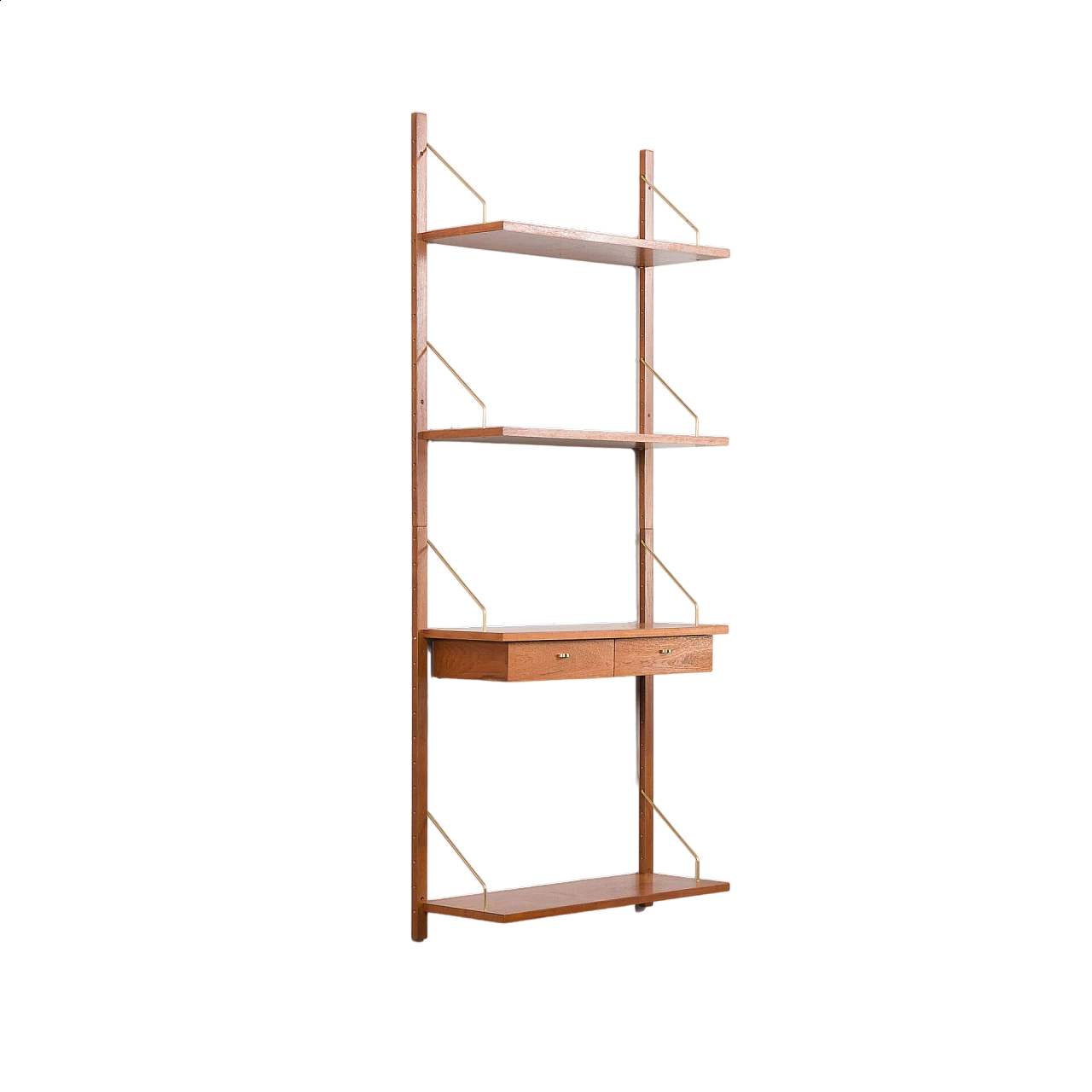 Hanging bookcase with console in the style of Poul Cadovius, 1960s 14