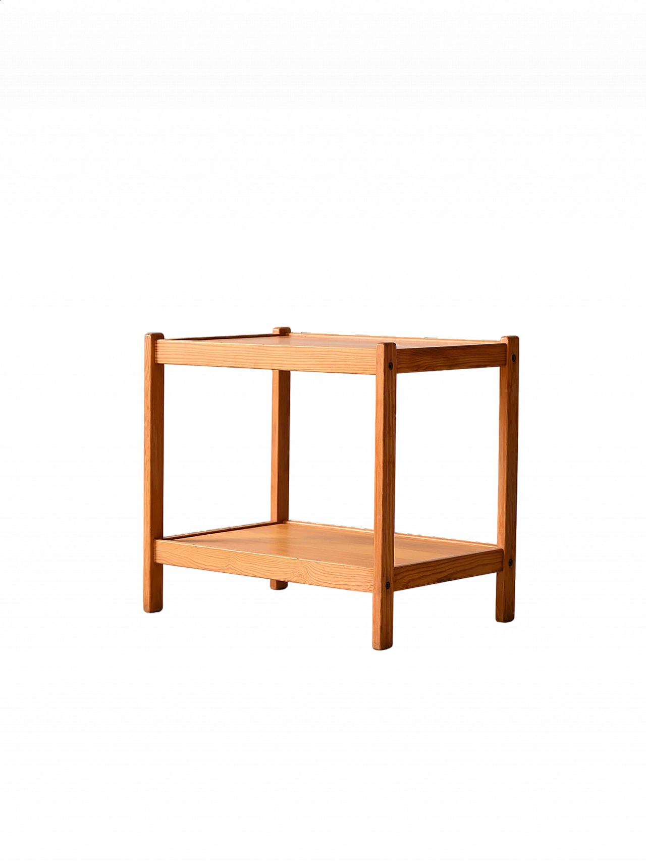 Scandinavian pine side table with double top, 1960s 10