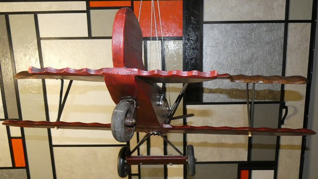 Francesco Baracca SPAD S.XIII wooden model, 1940s 4