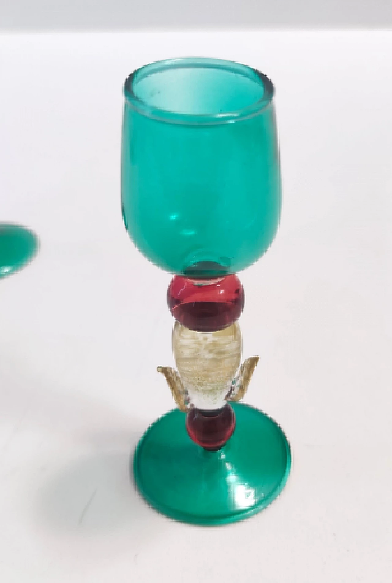 Coppia di bicchieri da liquore di Salviati, anni '80 5