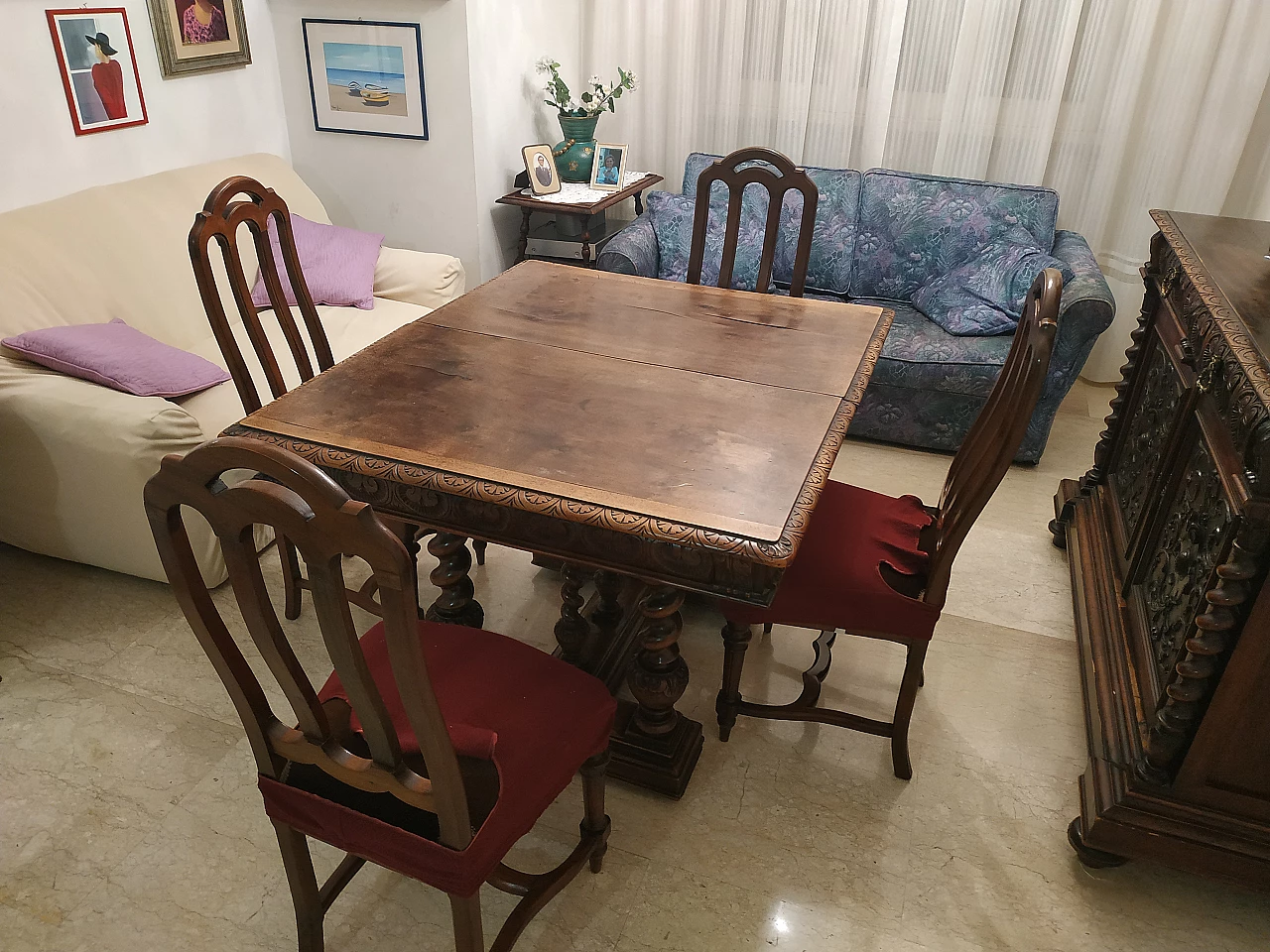 8 Sedie in noce, '800 1