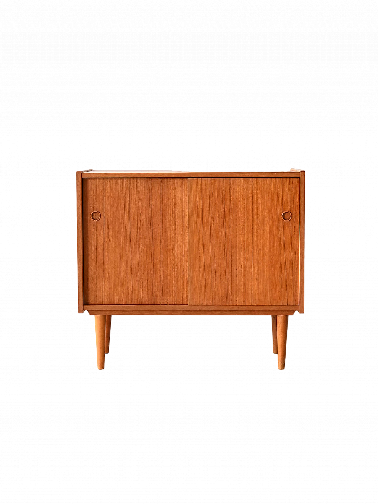 Teak sideboard with two sliding doors, 1960s 12