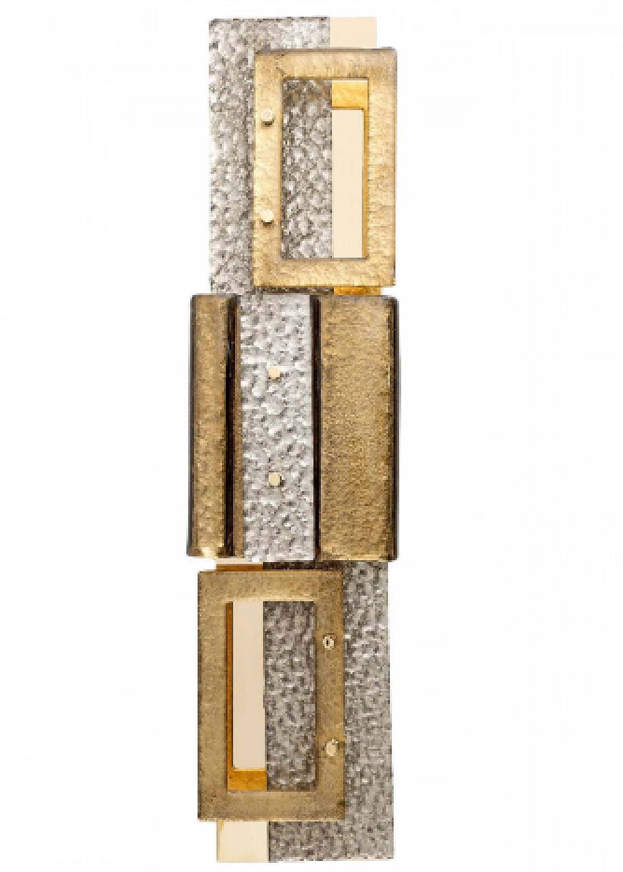 Geometric Murano glass and brass wall light, 1990s 1