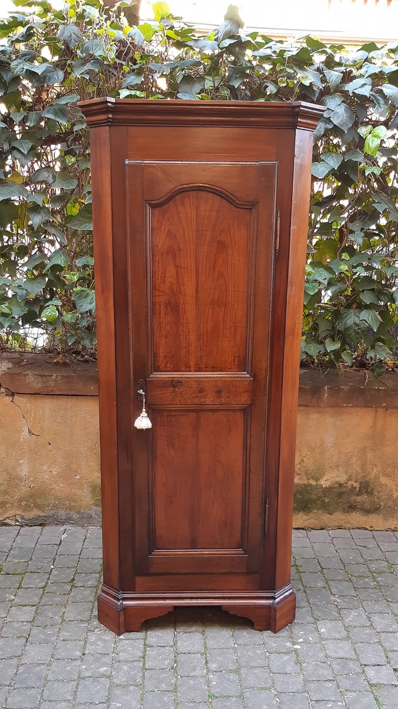 Piedmontese walnut corner cabinet, late 19th century 8