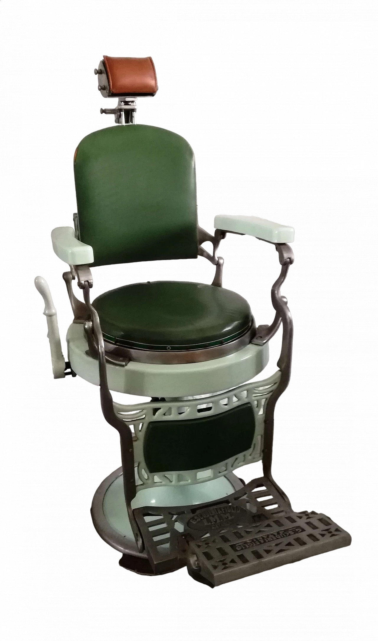 Aluminium, skai and ceramic barber's chair, 1930s 11